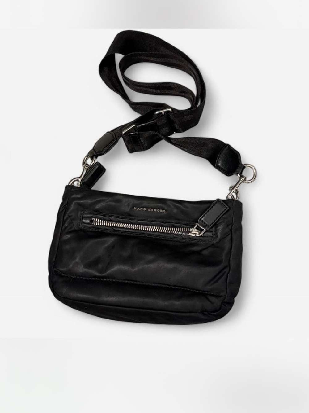 Marc Jacobs Black Quilted Nylon Crossbody Bag